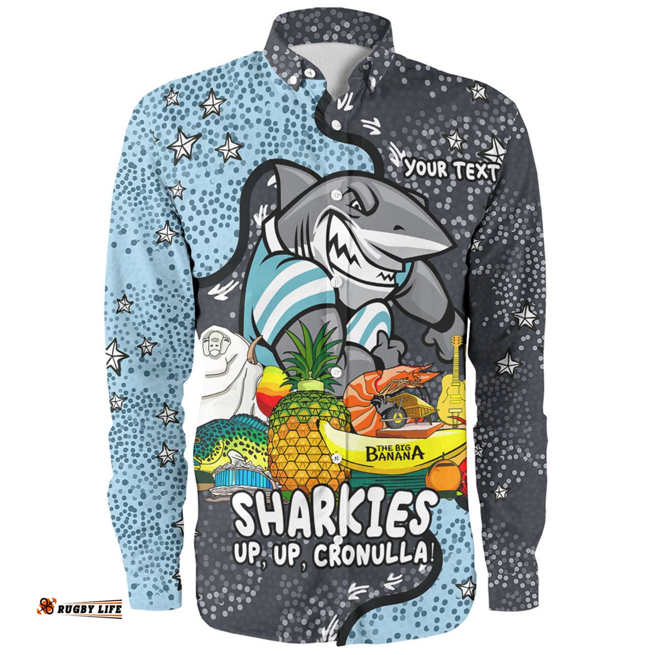 Amazing Aussie Cronulla Sutherland Sharks Custom Australian Big Things Long Sleeve Shirt