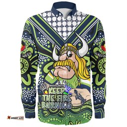 Amazing Aussie Canberra Raiders Aboriginal Inspired Naidoc Week Custom For Die Hard Fan Supporters Long Sleeve Shirt