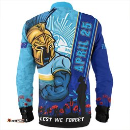 Amazing Aussie Gold Coast Titans Anzac Day Lest We Forget Strong Fighting Spirit Long Sleeve Shirt