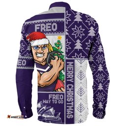 Amazing Aussie Fremantle Merry Christmas Knit Style Festive Spirit Long Sleeve Shirt