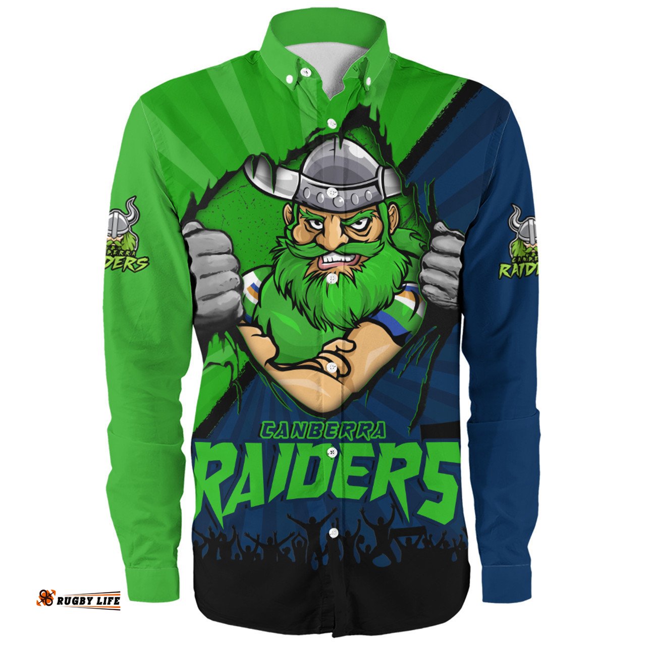 Amazing Aussie Canberra Raiders Fearless Soul Series Long Sleeve Shirt