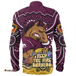 Amazing Aussie Brisbane Broncos Aboriginal Inspired Naidoc Week Custom For Die Hard Fan Supporters Long Sleeve Shirt