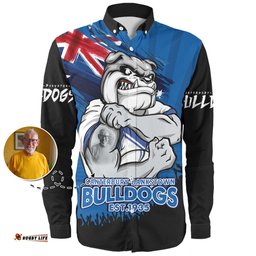 Amazing Aussie Canterbury Bankstown Bulldogs Heart Of A Fighter Tough And Fearless Long Sleeve Shirt