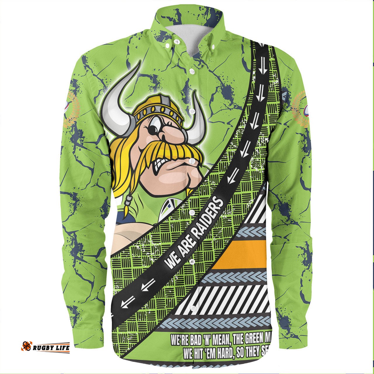 Amazing Aussie Canberra Raiders Theme Song For Rugby With Sporty Style Long Sleeve Shirt
