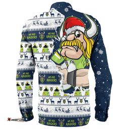 Amazing Aussie Canberra Raiders Merry Ugly Christmas Our Beloved Team Scratch Style Long Sleeve Shirt