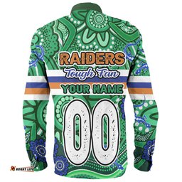 Amazing Aussie Canberra Raiders Custom Canberra Raiders For Life With Aboriginal Style Long Sleeve Shirt