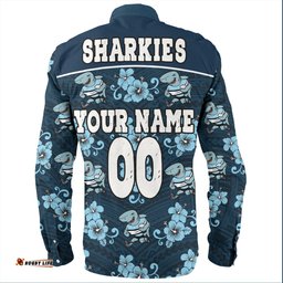Amazing Aussie Cronulla Sutherland Sharks Sharkies With Maori Patterns Long Sleeve Shirt
