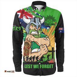 Amazing Aussie Canberra Raiders Fearless ANZAC Defender Long Sleeve Shirt