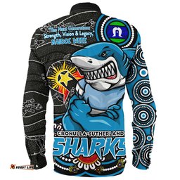 Amazing Aussie Cronulla Sutherland Sharks Spirit Of NAIDOC Series Long Sleeve Shirt