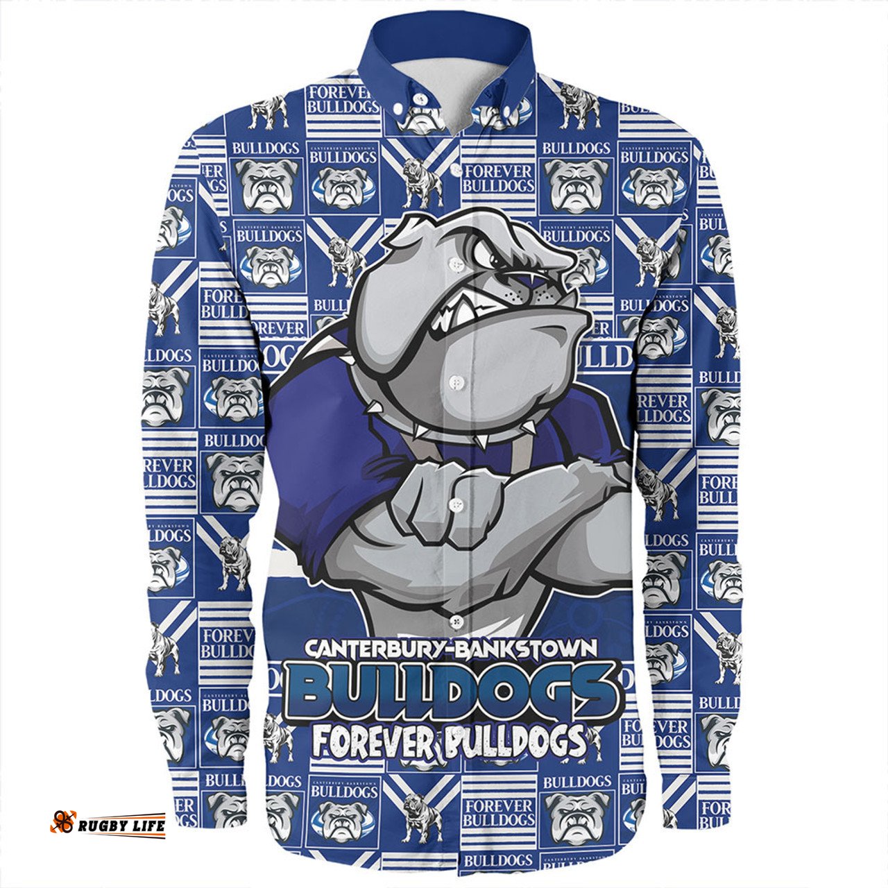 Amazing Aussie Canterbury Bankstown Bulldogs Champion���s Pride Comic Style Long Sleeve Shirt