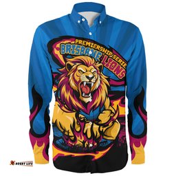 Amazing Aussie Brisbane Lions Premiership Series Flame Edition Long Sleeve Shirt