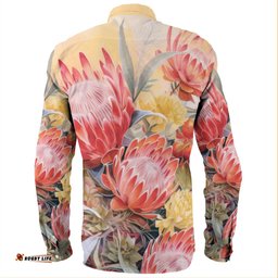 Amazing Aussie Australia Waratahs Yellow Orange Waratah Flowers Arts Long Sleeve Shirt