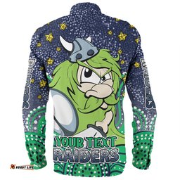 Amazing Aussie Canberra Raiders Custom Custom With Aboriginal Inspired Style Of Dot Painting Patterns Long Sleeve Shirt