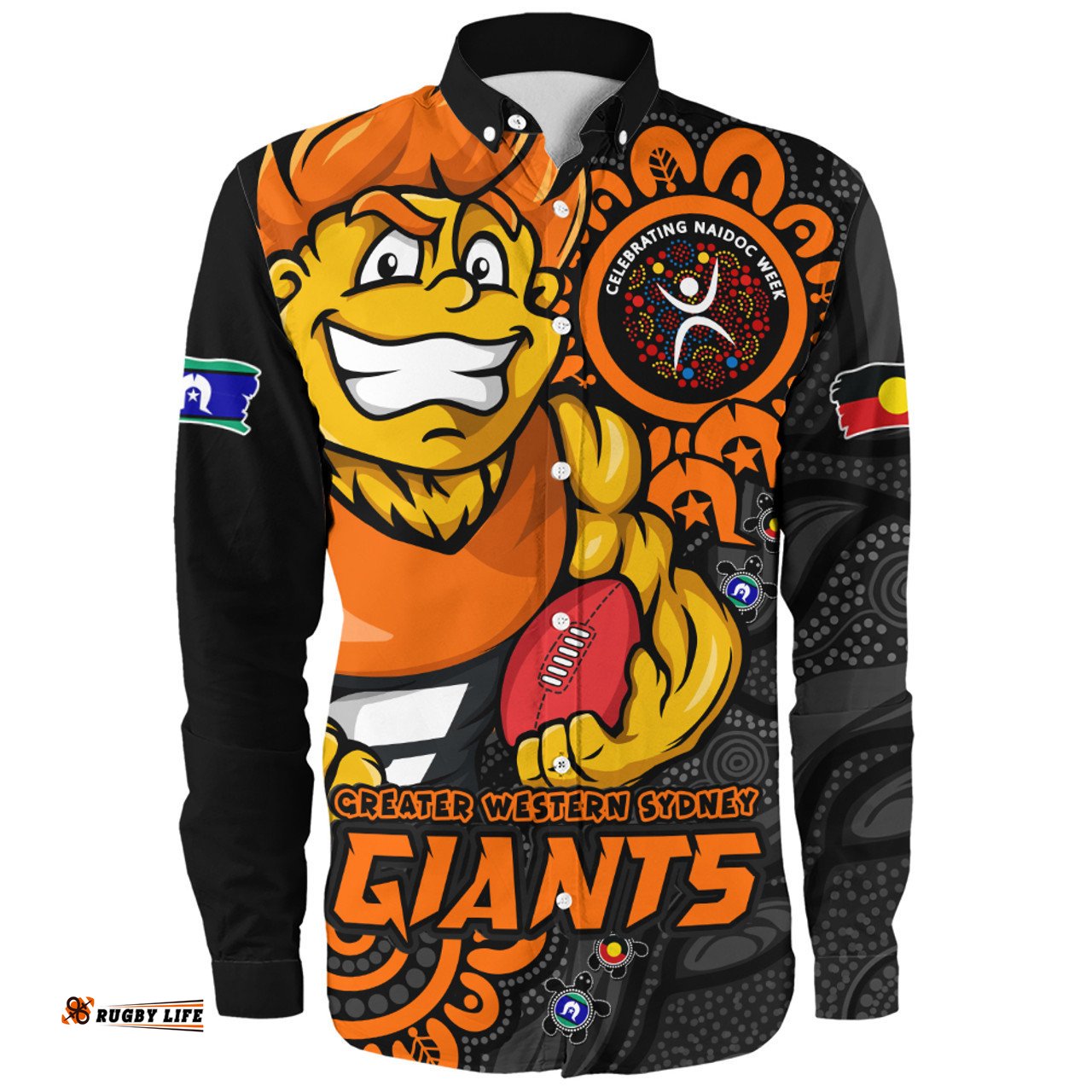 Amazing Aussie GWS GIANTS Power Through Generations NAIDOC Edition Long Sleeve Shirt