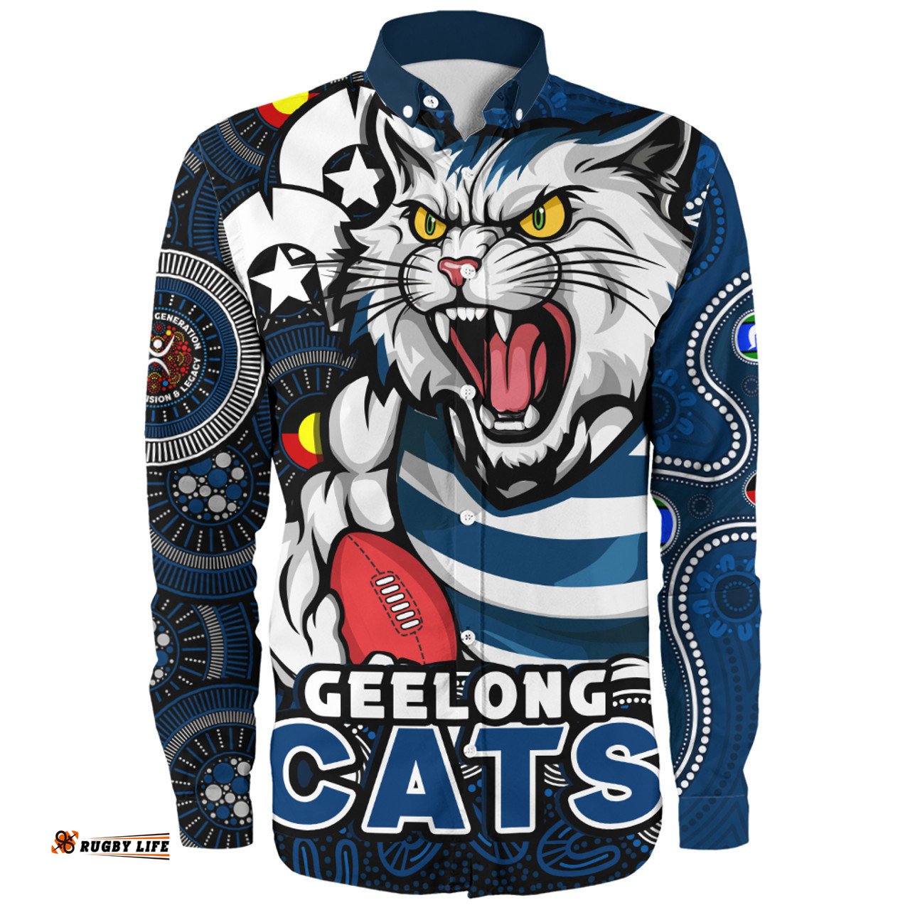 Amazing Aussie Geelong Cats NAIDOC Spirit Of Country Long Sleeve Shirt