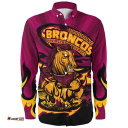 Amazing Aussie Brisbane Broncos Premiership Series Sports Gear Long Sleeve Shirt