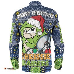 Amazing Aussie Canberra Raiders Christmas Custom Christmas Knit Patterns Vintage Jersey Ugly Long Sleeve Shirt