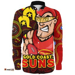 Amazing Aussie Gold Coast SUNS NAIDOC Spirit Of Country Long Sleeve Shirt