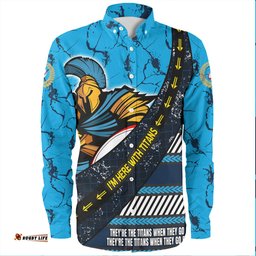 Amazing Aussie Gold Coast Titans Sport Theme Song For Rugby With Sporty Style Long Sleeve Shirt