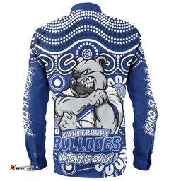Amazing Aussie Canterbury Bankstown Bulldogs Aboriginal Inspired Tough Fan Rugby For Life Ver 2.0 Long Sleeve Shirt
