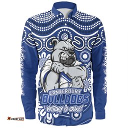 Amazing Aussie Canterbury Bankstown Bulldogs Aboriginal Inspired Tough Fan Rugby For Life Ver 2.0 Long Sleeve Shirt