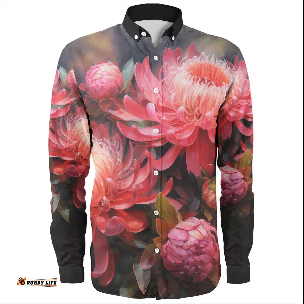 Amazing Aussie Australia Waratahs Waratah Oil Painting Abstract Ver1s Long Sleeve Shirt