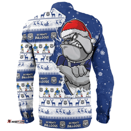 Amazing Aussie Canterbury Bankstown Bulldogs Merry Ugly Christmas Our Beloved Team Scratch Style Long Sleeve Shirt