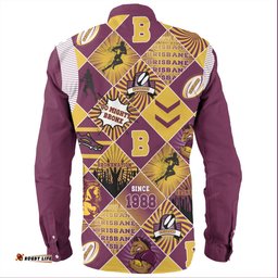 Amazing Aussie Brisbane Broncos Argyle Patterns Style Tough Fan Rugby For Life Long Sleeve Shirt