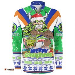 Amazing Aussie Canberra Raiders Christmas Custom Canberra Viking Santa Aussie Big Things Long Sleeve Shirt