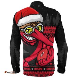 Amazing Aussie Essendon Merry Christmas Down Under Footy Power Style Long Sleeve Shirt