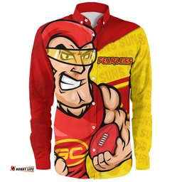 Amazing Aussie Gold Coast SUNS Defend The Pride Long Sleeve Shirt