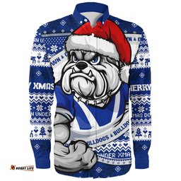 Amazing Aussie Canterbury Bankstown Bulldogs Ugly Knit Style For Christmas Game Fans Long Sleeve Shirt