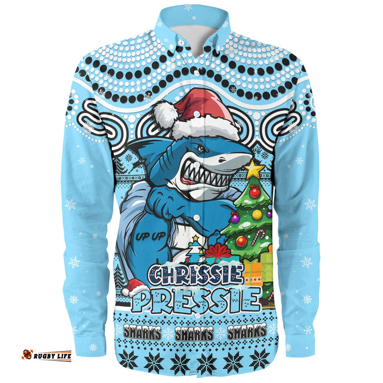 Amazing Aussie Cronulla Sutherland Sharks Aussie Ugly Christmas For Die Hard Fan Supporters Long Sleeve Shirt