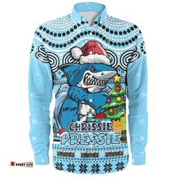 Amazing Aussie Cronulla Sutherland Sharks Aussie Ugly Christmas For Die Hard Fan Supporters Long Sleeve Shirt