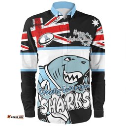 Amazing Aussie Cronulla Sutherland Sharks Happy Australia Day We Are One And Free V2 Long Sleeve Shirt