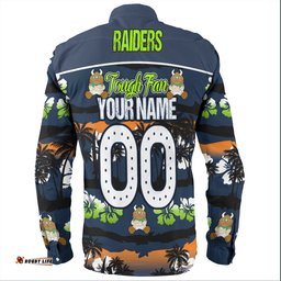 Amazing Aussie Canberra Raiders Eat Sleep Repeat With Tropical Patterns Long Sleeve Shirt