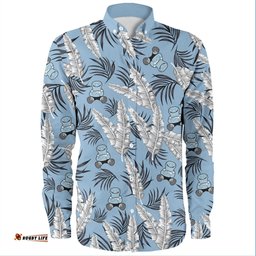Amazing Aussie Cronulla Sutherland Sharks Tropical Patterns Sharkies Long Sleeve Shirt