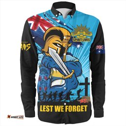 Amazing Aussie Gold Coast Titans Fearless ANZAC Defender Long Sleeve Shirt