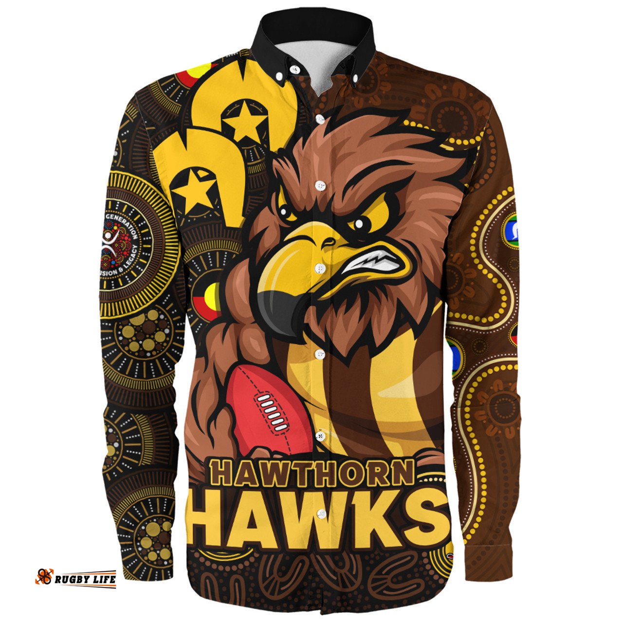 Amazing Aussie Hawthorn NAIDOC Spirit Of Country Long Sleeve Shirt