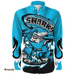 Amazing Aussie Cronulla Sutherland Sharks Premiership Series Sports Gear Long Sleeve Shirt