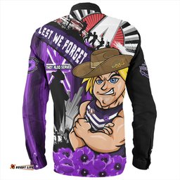 Amazing Aussie Fremantle ANZAC Day Honor Purple Valor And Spirit Long Sleeve Shirt