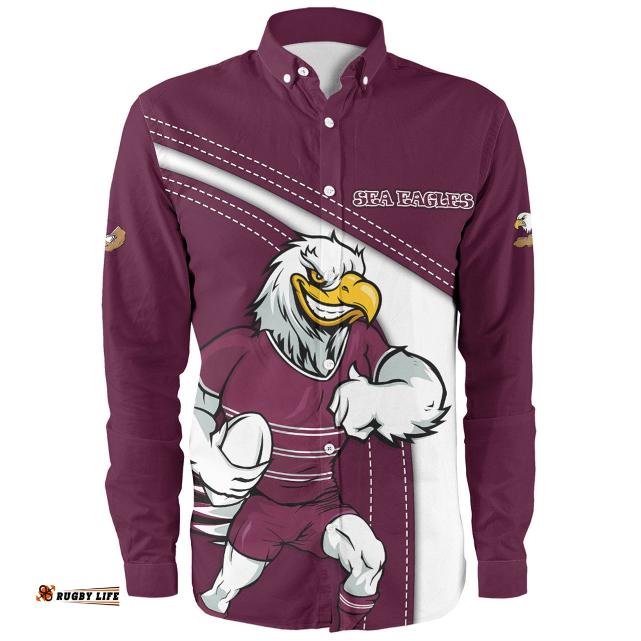 Amazing Aussie Manly Warringah Sea Eagles Custom Team Of Us Die Hard Fan Supporters Long Sleeve Shirt