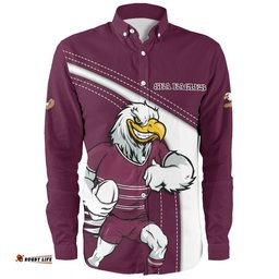Amazing Aussie Manly Warringah Sea Eagles Custom Team Of Us Die Hard Fan Supporters Long Sleeve Shirt