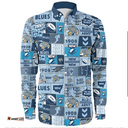 Amazing Aussie New South Wales Sport Team Of Us Die Hard Fan Supporters Comic Style Long Sleeve Shirt