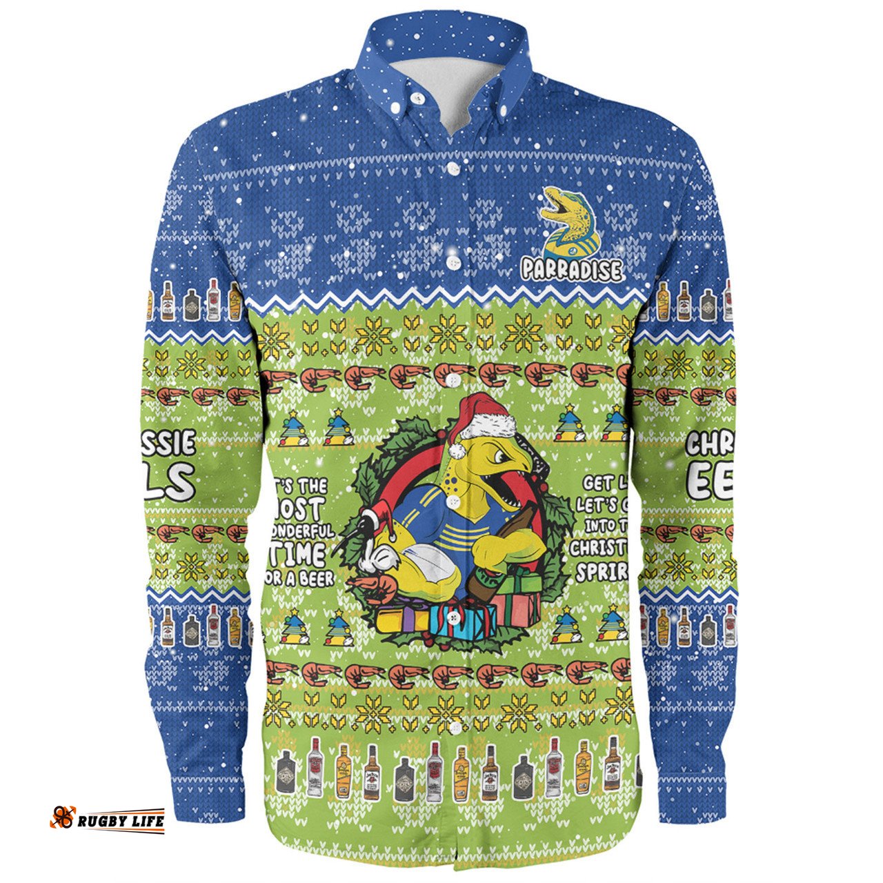 Amazing Aussie Parramatta Eels Christmas Custom Chrissie Spirit Long Sleeve Shirt
