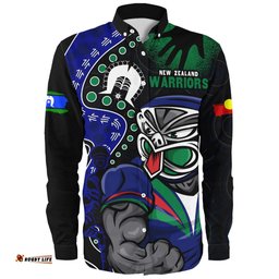 Amazing Aussie New Zealand Warriors NAIDOC Indigenous Warrior Spirit Long Sleeve Shirt