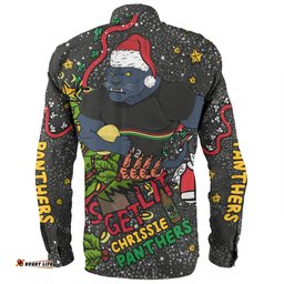 Amazing Aussie Penrith Panthers Christmas Custom Let's Get Lit Chrisse Pressie Long Sleeve Shirt