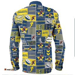 Amazing Aussie North Queensland Cowboys Team Of Us Die Hard Fan Supporters Comic Style Long Sleeve Shirt