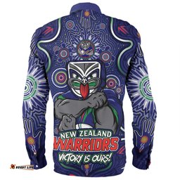 Amazing Aussie New Zealand Warriors Aboriginal Pattern Inspired Victory Is Ours Long Sleeve Shirt