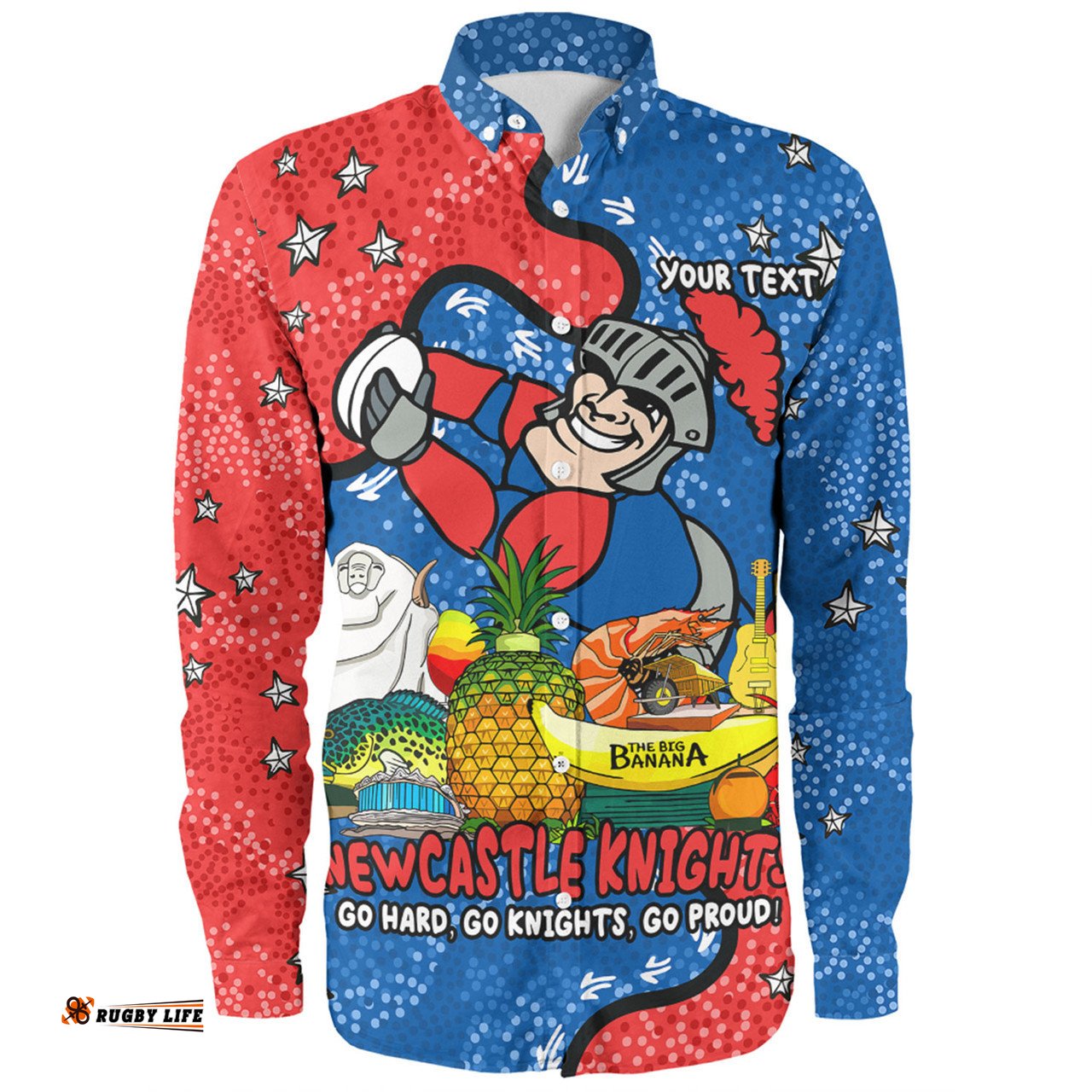 Amazing Aussie Newcastle Knights Custom Australian Big Things Long Sleeve Shirt